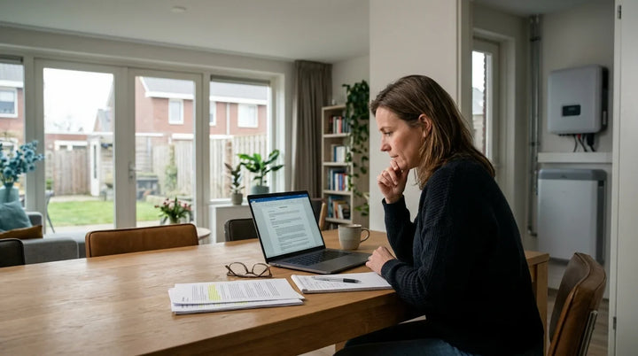 Huiseigenaar beoordeelt voorwaarden voor slimme aansturing van een thuisbatterij.