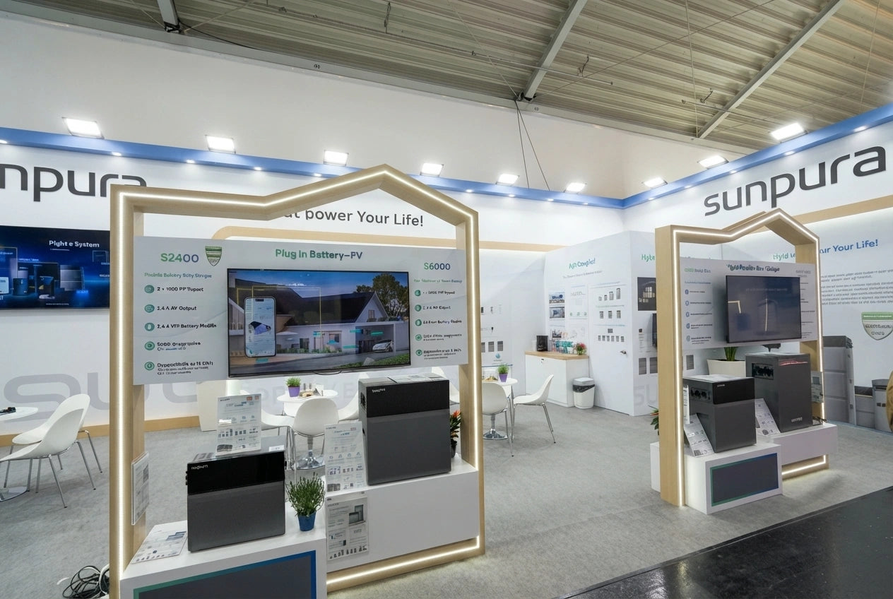 Sunpura-Messestand auf der Intersolar Europe 2026 in München